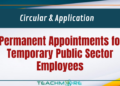 Permanent Appointments for Temporary Public Sector Employees