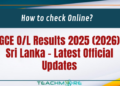 GCE O/L Results 2025 (2026) Sri Lanka