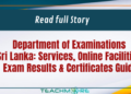 Department of Examinations Sri Lanka