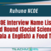 NCOE Interview Name List - 2nd Round