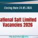 National Salt Limited Vacancies 2026