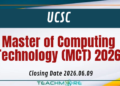 Master of Computing Technology (MCT) 2026