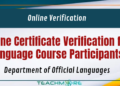 Online Certificate Verification for Language Course Participants