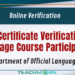 Online Certificate Verification for Language Course Participants