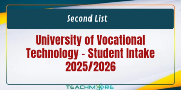 University of Vocational Technology – Student Intake 2025/2026