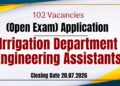Irrigation Department Engineering Assistants