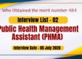 Public Health Management Assistant (PHMA)