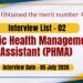 Public Health Management Assistant (PHMA)