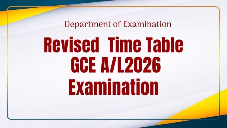 Time Table - GCE A/L Examination 2026