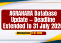 AGRAHARA Database Update — Deadline Extended