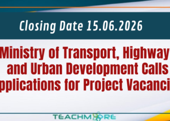Ministry of Transport, Highways and Urban Development Calls Applications for Project Vacancies