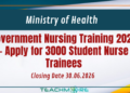 Government Nursing Training 2026