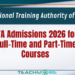 Full-Time and Part-Time Courses