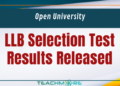 OUSL Releases LLB Selection Test Results for 2026 Intake