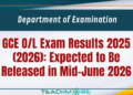 GCE O/L Results 2025