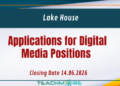 Lake House Calls for Applications for Digital Media Positions
