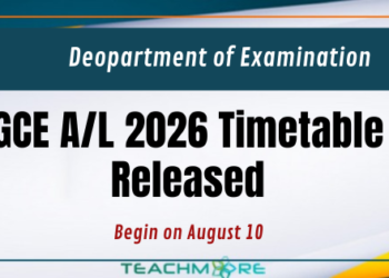 GCE A/L 2026 Timetable