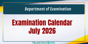 Examination Calendar for July 2026