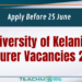 University of Kelaniya Lecturer Vacancies 2026