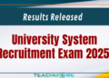 University System Recruitment Exam 2025