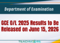 GCE O/L 2025 Results