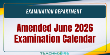 Amended June 2026 Examination Calendar