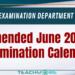 Amended June 2026 Examination Calendar