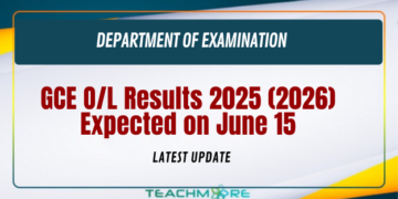 GCE O/L Results 2025 (2026)