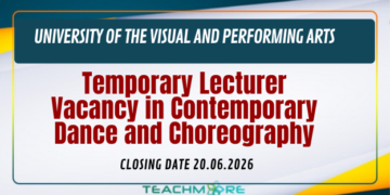 Temporary Lecturer Vacancy in Contemporary Dance and Choreography
