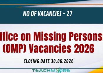 Office on Missing Persons (OMP) Vacancies 2026