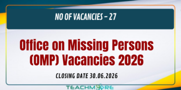 Office on Missing Persons (OMP) Vacancies 2026