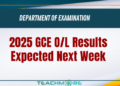 2025 GCE O/L Results Expected Next Week