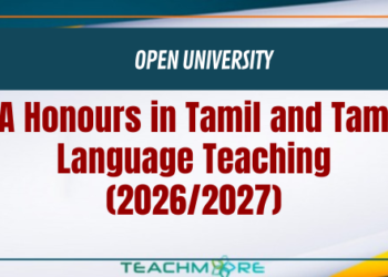 BA Honours in Tamil and Tamil Language Teaching