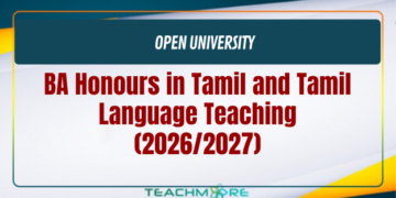 BA Honours in Tamil and Tamil Language Teaching
