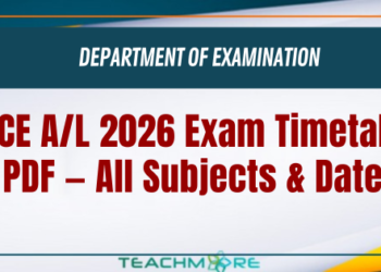 GCE A/L 2026 Exam Timetable PDF