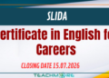 Certificate in English for Careers at SLIDA!