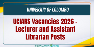 University of Colombo UCIARS Vacancies 2026
