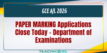 GCE A/L 2026 Answer Script Evaluation Applications