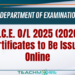 G.C.E. Ordinary Level 2025 (2026) Certificates to Be Issued Online