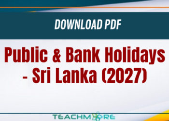 Public & Bank Holidays – Sri Lanka (2027)