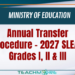 Annual Transfer Procedure – 2027 SLEAS Grades I, II & III