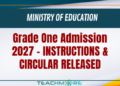 Grade One Admission 2027