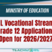 A/L Vocational Stream – Grade 12 Applications