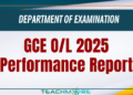 GCE (O/L) Examination 2025 – Performance Report