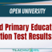 OUSL B.Ed Primary Education Selection Test Results 2025