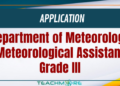 Meteorological Assistant Grade III