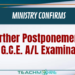 No Further Postponement of 2026 G.C.E. A/L Examination – Ministry Confirms