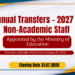 Annual Transfers 2027 of Non-Academic Staff