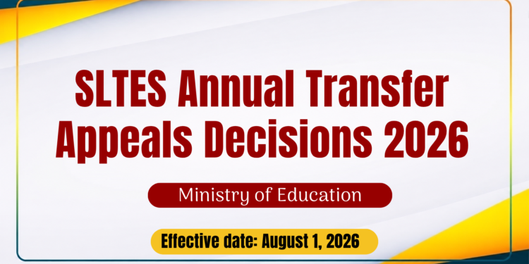 SLTES Annual Transfer Appeals Decisions 2026