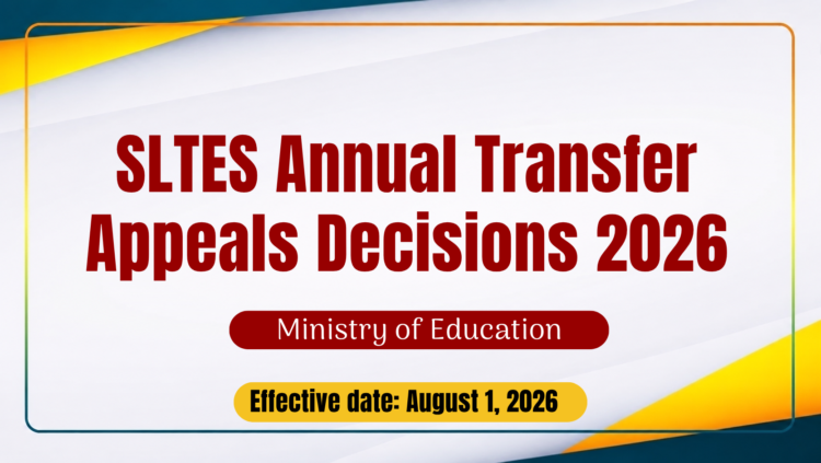 SLTES Annual Transfer Appeals Decisions 2026